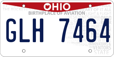 OH license plate GLH7464