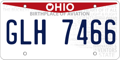 OH license plate GLH7466