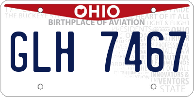 OH license plate GLH7467