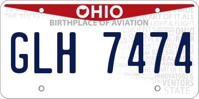 OH license plate GLH7474