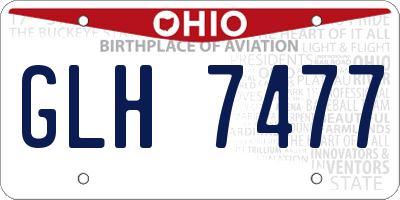 OH license plate GLH7477