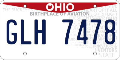 OH license plate GLH7478