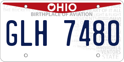 OH license plate GLH7480