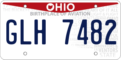 OH license plate GLH7482