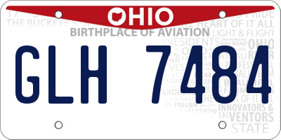 OH license plate GLH7484