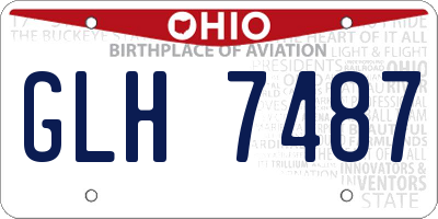 OH license plate GLH7487
