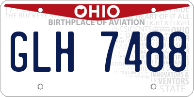 OH license plate GLH7488