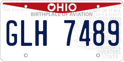 OH license plate GLH7489