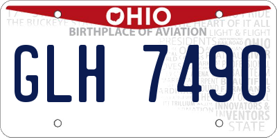 OH license plate GLH7490