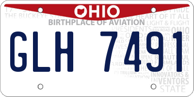 OH license plate GLH7491