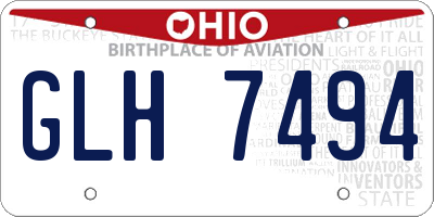 OH license plate GLH7494
