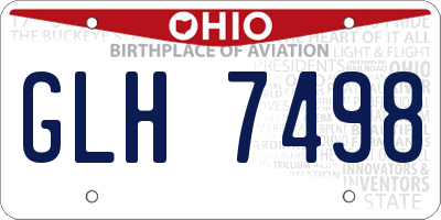 OH license plate GLH7498