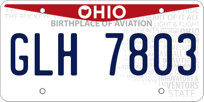 OH license plate GLH7803