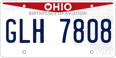 OH license plate GLH7808