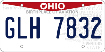 OH license plate GLH7832