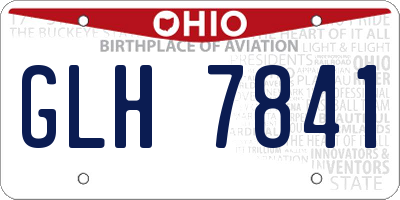 OH license plate GLH7841