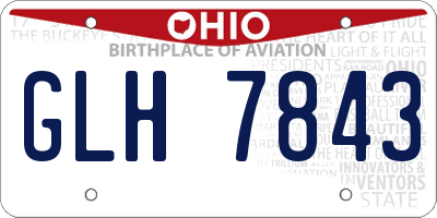 OH license plate GLH7843