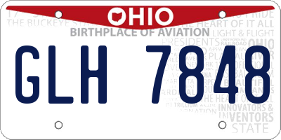 OH license plate GLH7848