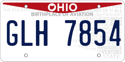 OH license plate GLH7854