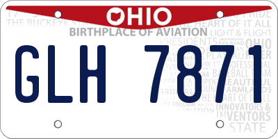 OH license plate GLH7871