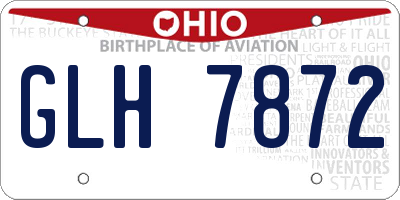 OH license plate GLH7872