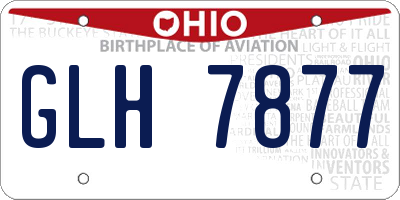 OH license plate GLH7877