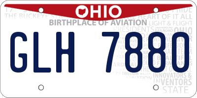 OH license plate GLH7880
