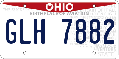 OH license plate GLH7882