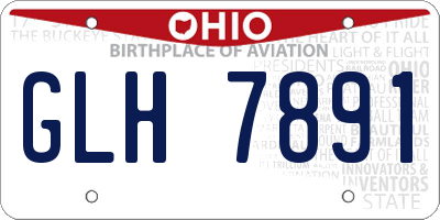 OH license plate GLH7891