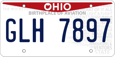 OH license plate GLH7897