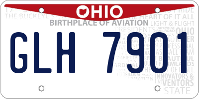 OH license plate GLH7901