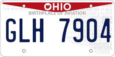 OH license plate GLH7904