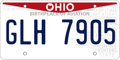 OH license plate GLH7905