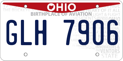OH license plate GLH7906