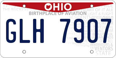 OH license plate GLH7907