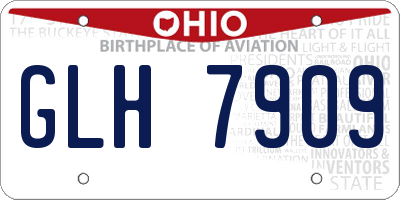 OH license plate GLH7909