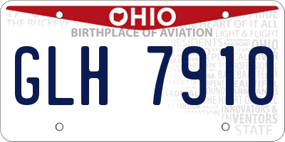 OH license plate GLH7910