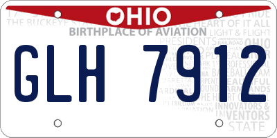 OH license plate GLH7912