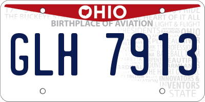 OH license plate GLH7913