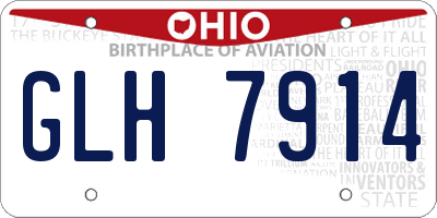 OH license plate GLH7914