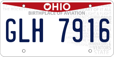 OH license plate GLH7916