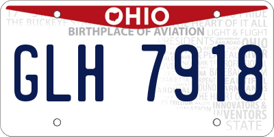 OH license plate GLH7918
