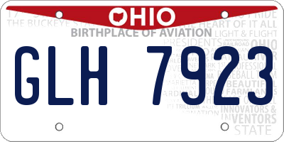 OH license plate GLH7923