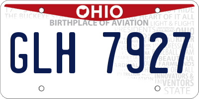 OH license plate GLH7927
