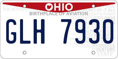 OH license plate GLH7930