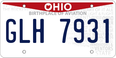 OH license plate GLH7931