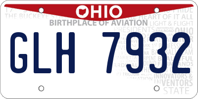 OH license plate GLH7932