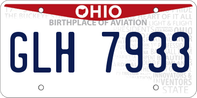 OH license plate GLH7933