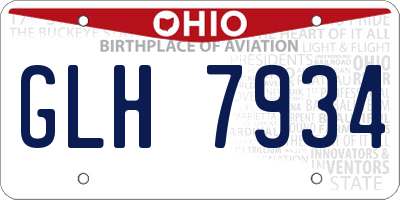 OH license plate GLH7934