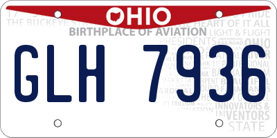 OH license plate GLH7936